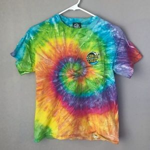 santa cruz tie-dye tee shirt
